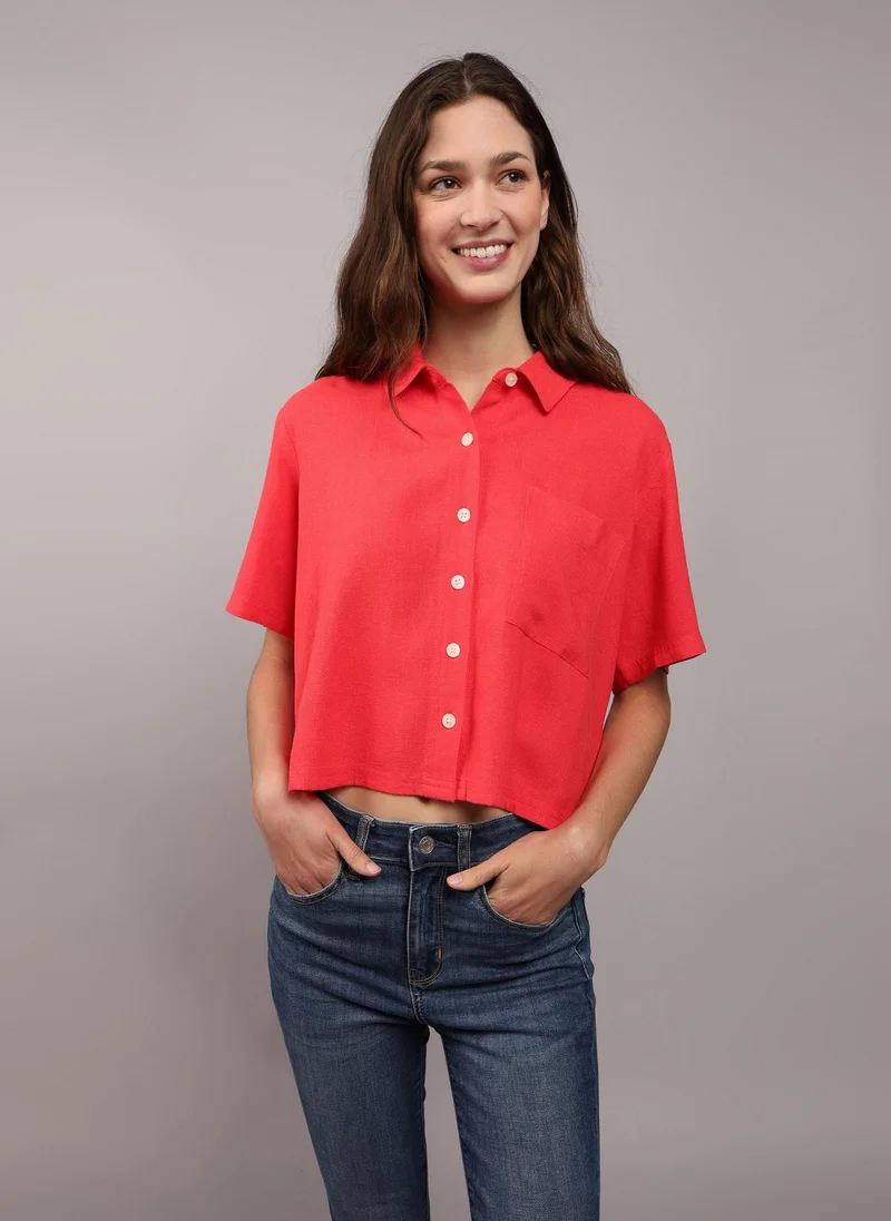 امريكان ايجل Short-Sleeve Button-Up Shirt