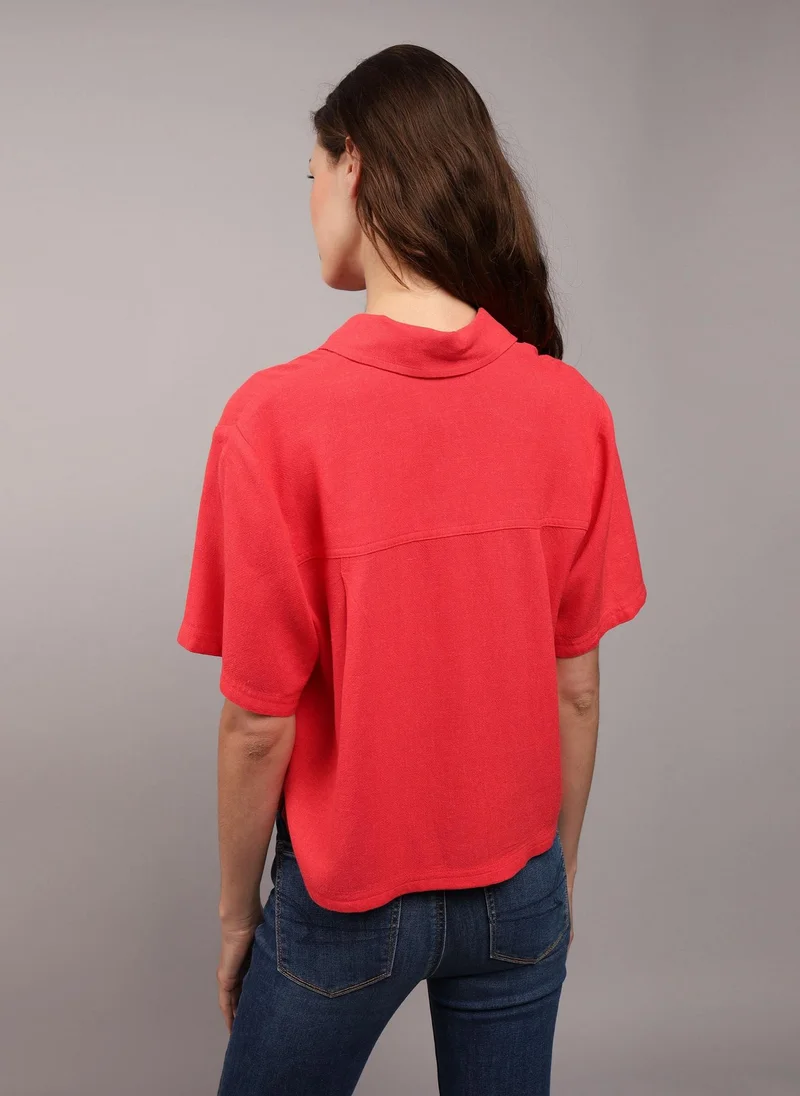 امريكان ايجل Short-Sleeve Button-Up Shirt