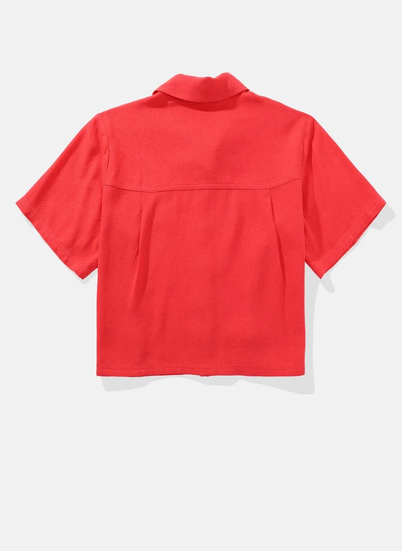 امريكان ايجل Short-Sleeve Button-Up Shirt