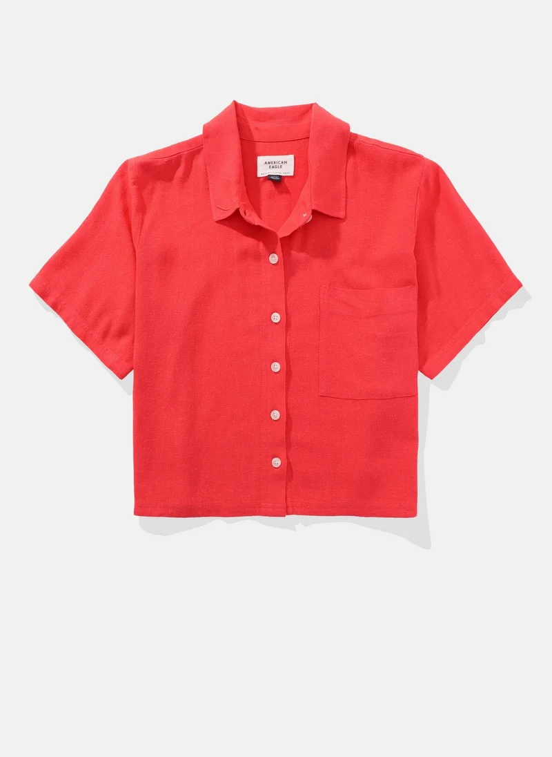 امريكان ايجل Short-Sleeve Button-Up Shirt