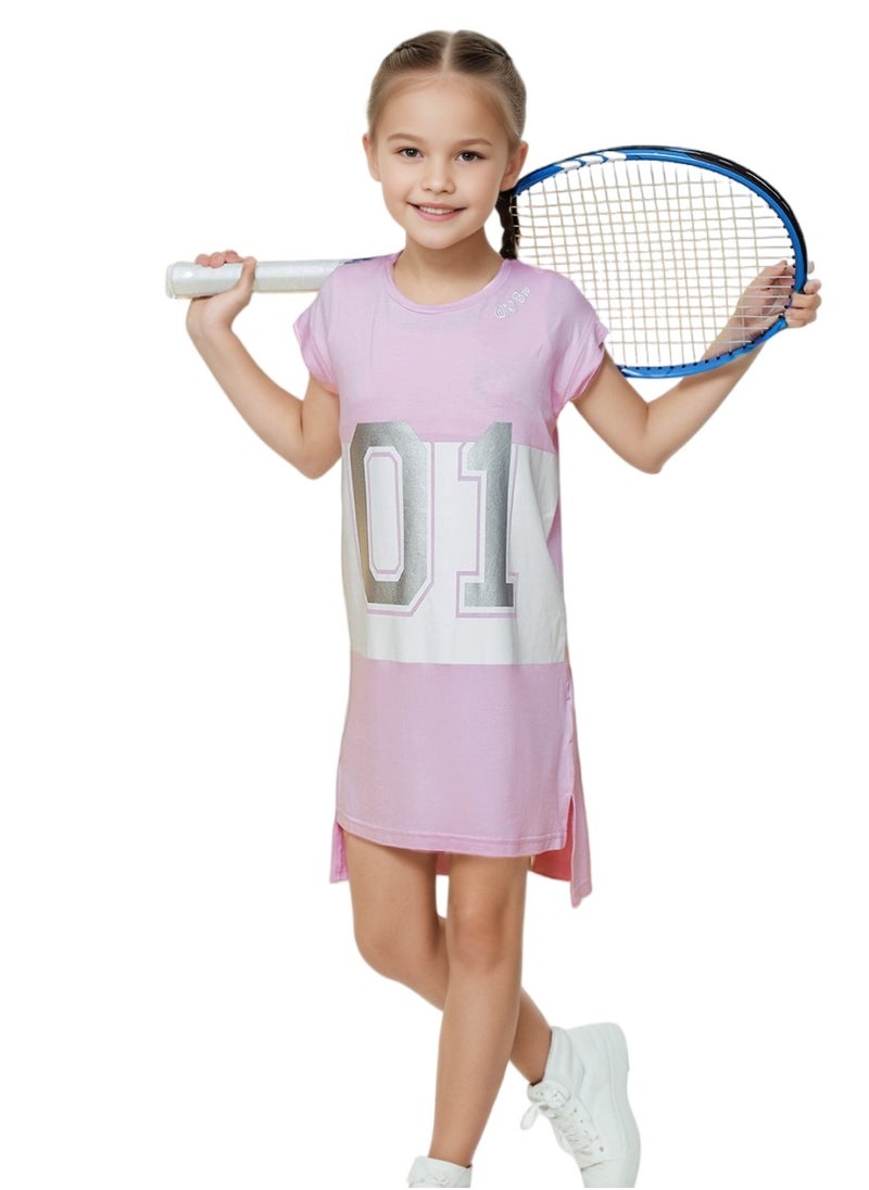 WiNi BEE Girls Clothes Letter print for Girls Tshirt Dress Teenage Clothes for Kids Casual Style Children's Clothes 8 10 12 14 16 Years  - Image 2