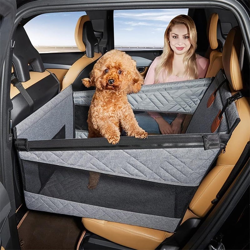 Dog Car Seat for Chevrolet Trailblazer 1st 2nd 3rd Generation/Avalanche, Stable Waterproof Foldable Dogs Travel Bed with Hard Bottom Breathable Mesh Window Pet Protector Blanket,B-S - Image 1