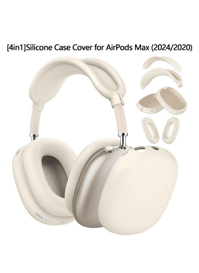 Generic - Suitable For Apple Airpodsmax Protective Case Airpodsmax Protective Case Silicone Ear Mask Head Beam Four-piece Set-Color:Silicone* Midnight Blue 4-piece Set (mesh Cushion Cover*1+headband Cover*1+shell Cover*1 Pair+ear Cushion Cover*1 Pair)-Applicable Models:Universal For Airpods Max 1/2 Generation - Image 1