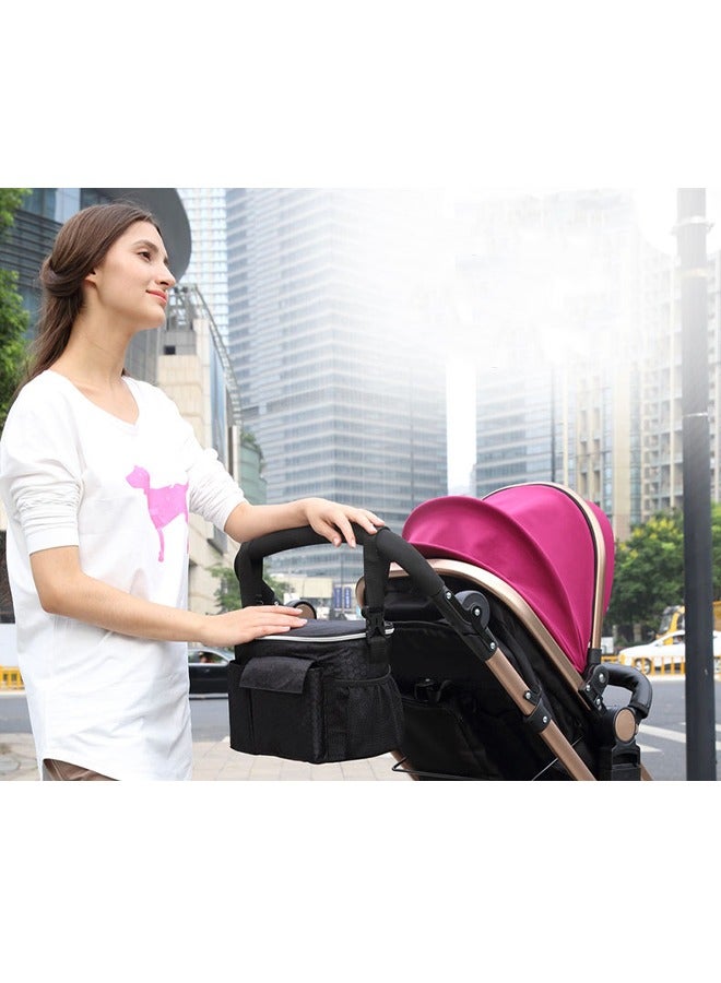 Loquat Baby Diaper Bag,Diaper Bag Backpack 420D Nylon with waterproof and thermal insulation function for Hospital and Weekender Travel, Functional Baby Bag Newborn Baby Essential-Black - Image 2