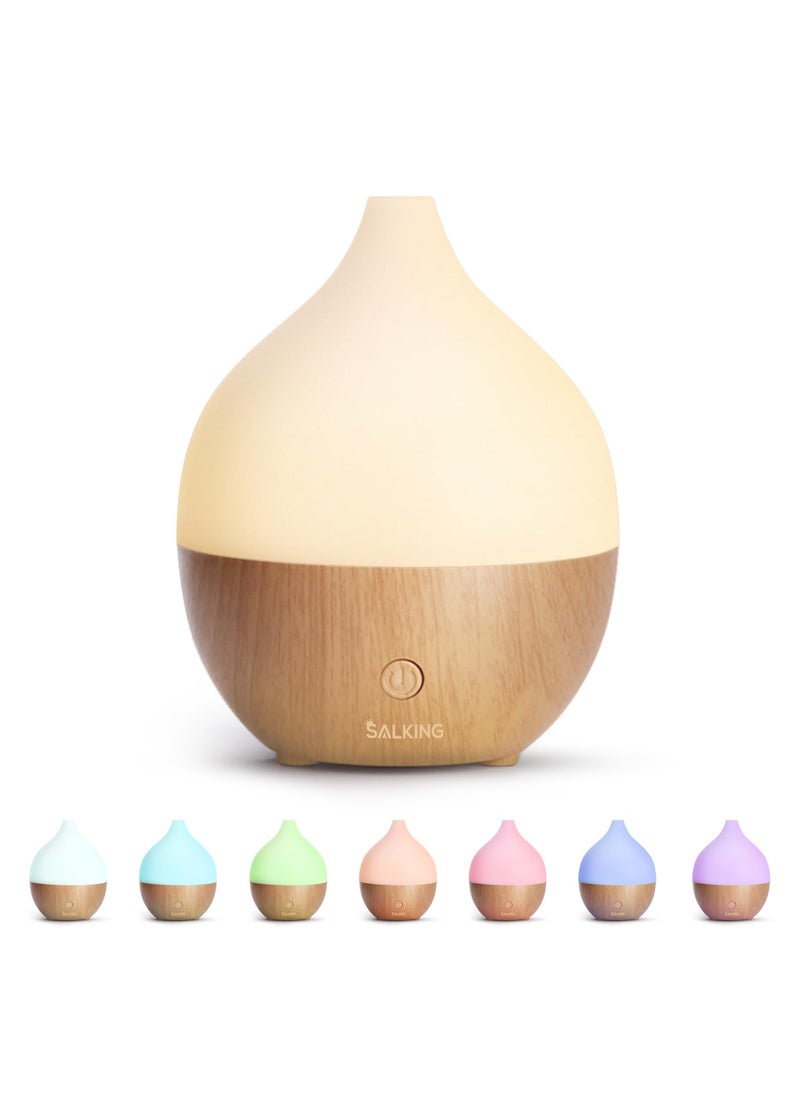 salking SALKING Essential Oil Diffuser, 100ml Small Aromatherapy Diffuser with Auto Shut-Off Function, Ultrasonic Diffusers for Essential Oils, Cool Mist Humidifier with Warm White Lights, for Office Home  - Image 1