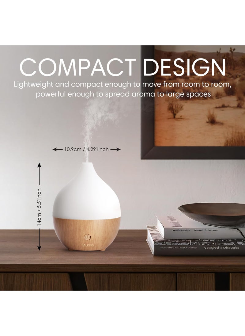 salking SALKING Essential Oil Diffuser, 100ml Small Aromatherapy Diffuser with Auto Shut-Off Function, Ultrasonic Diffusers for Essential Oils, Cool Mist Humidifier with Warm White Lights, for Office Home  - Image 5