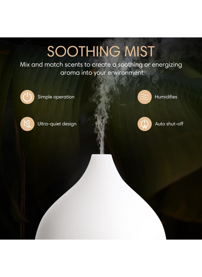 salking SALKING Essential Oil Diffuser, 100ml Small Aromatherapy Diffuser with Auto Shut-Off Function, Ultrasonic Diffusers for Essential Oils, Cool Mist Humidifier with Warm White Lights, for Office Home  - Image 3
