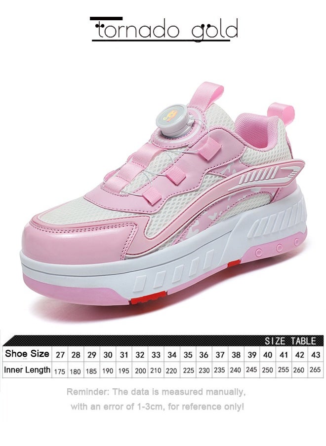 tornado gold Kids Roller Skates Fashion Sports Shoes Convenient Rotary Buckle Four Wheel Roller Skates Outdoor Leisure Cool  - Image 2