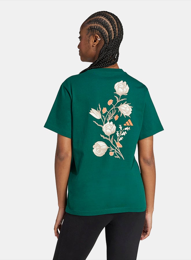 Adidas Tiro Floral Graphic T-Shirt - Image 2