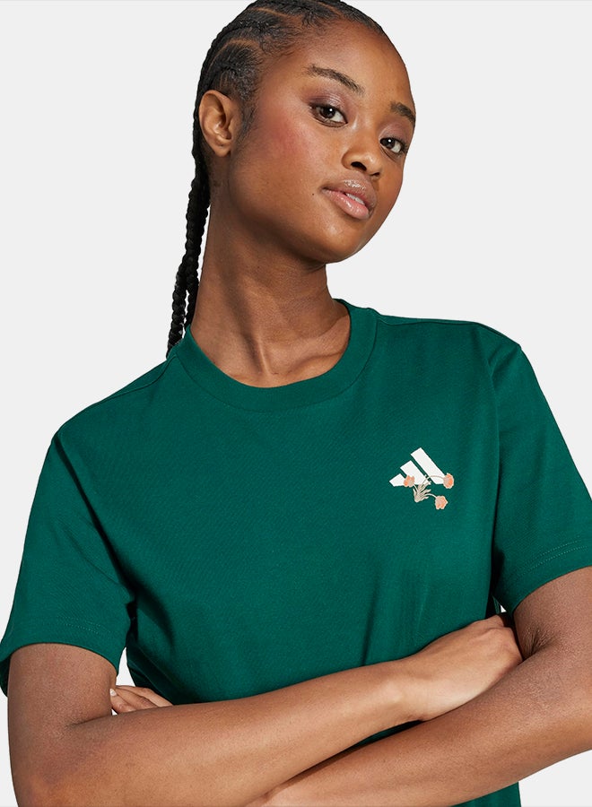 Adidas Tiro Floral Graphic T-Shirt - Image 4