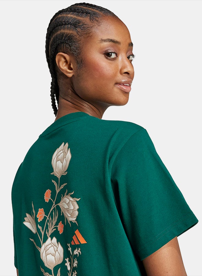 Adidas Tiro Floral Graphic T-Shirt - Image 5