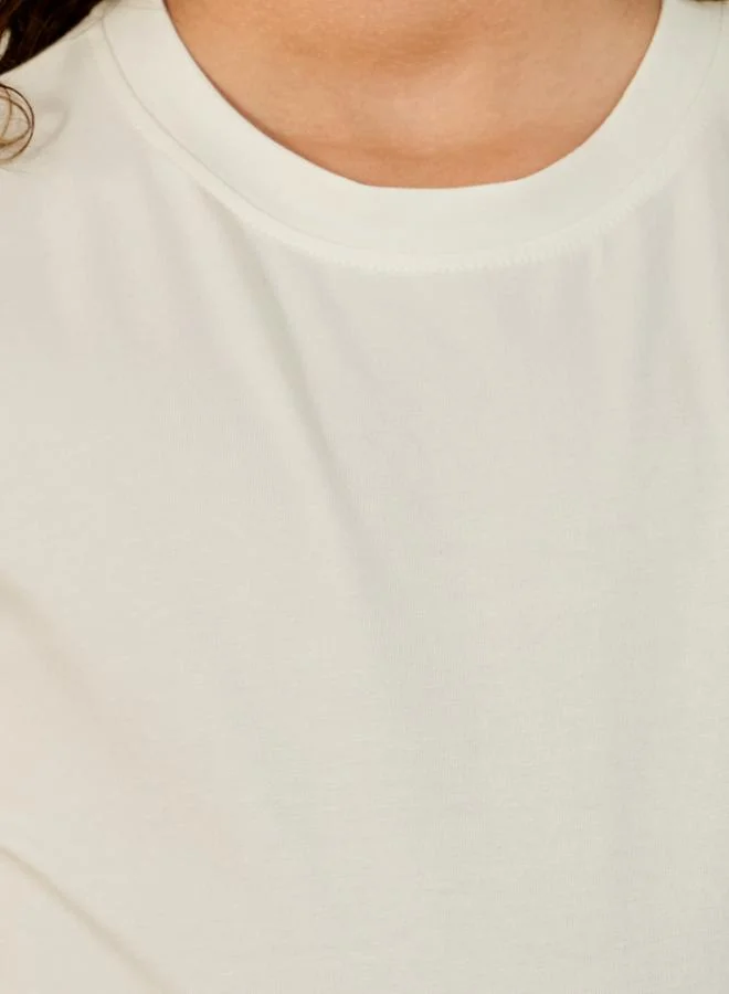 Styli Styli Short Sleeve Crew Neck t-Shirt and Wide Leg Joggers Co-Ords