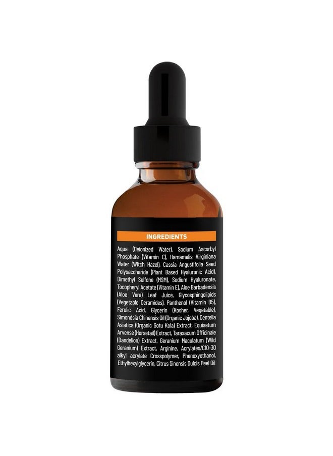 NEW YORK BIOLOGY THE ULTIMATE COSMECEUTICALS - New York Biology Vitamin C Serum For Face With Hyaluronic Acid And 20% Vitamin C 1 Fl Oz Moisturizing Anti Aging Face Serum For Dark Spots Dark Circles Fine Lines And Wrinkles - Image 1