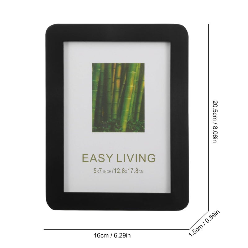 Wood Picture Frame for Prenatal Photos 12 8x17 8cm Black Tabletop with Memory Display - Image 3