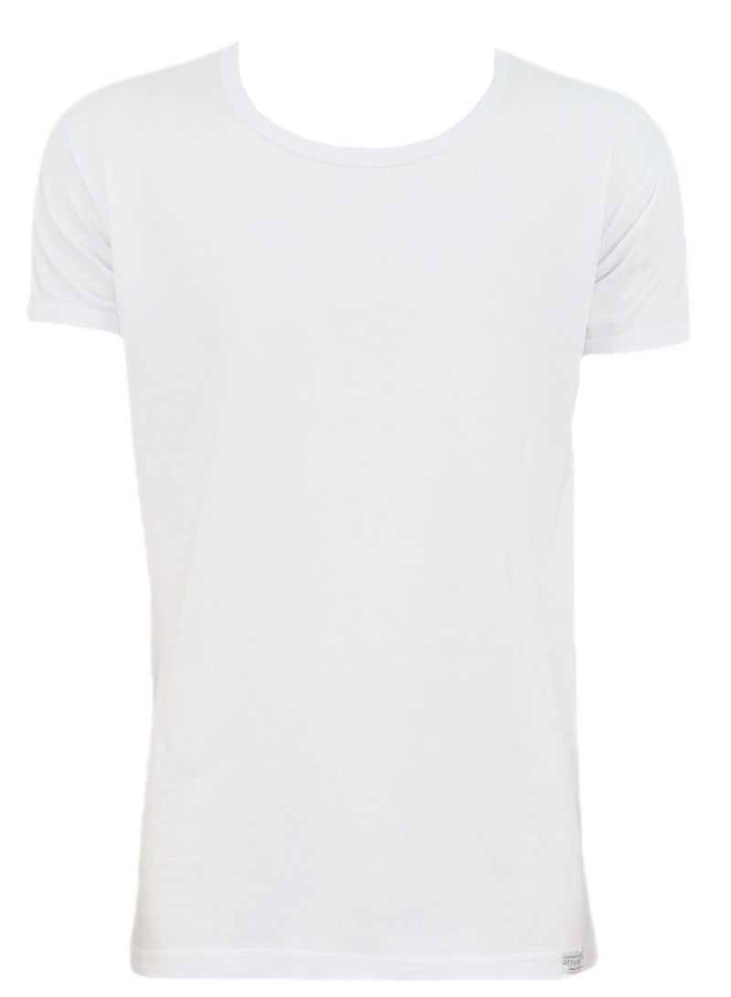 RAYAN Round Neck Undershirt Cotton White - Image 1