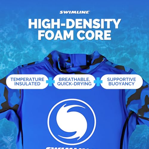 SWIMLINE Buoyant Zip-Up Swim Trainer Vest – Floating Life Jacket Suit for Children Ages 4+, Large 40-55 lbs, Boys, Blue - Image 3