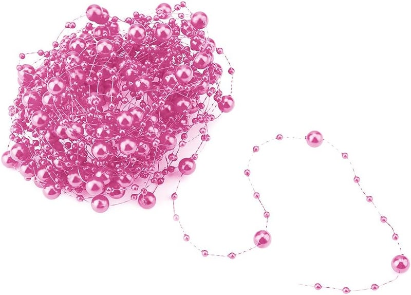 10M Fishing Thread Beads Chain, Versatile Beading, Garment Accessories, Home Decor, Floral Display, Creativity, Wedding Party Decoration with Cuttable Length, Adding a Touch of (Rose Red) - Image 2
