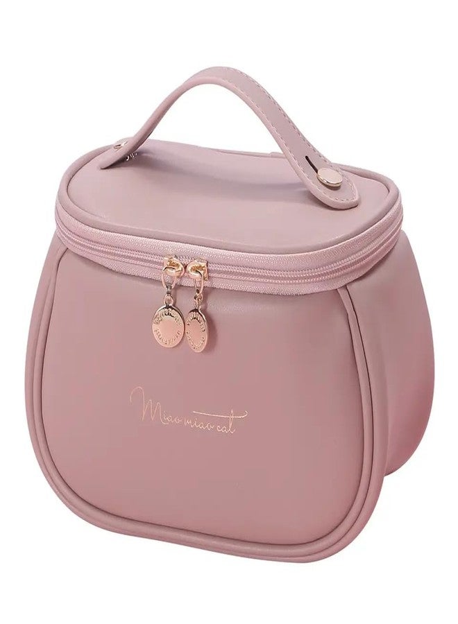 Trendegic Multi Functional Large Cosmetic Bag with Hook for Travel Makeup Organizer Cosmetic Pouch Household Grooming Kit Makeup Wash Bag for Women (PINK1) - Image 1