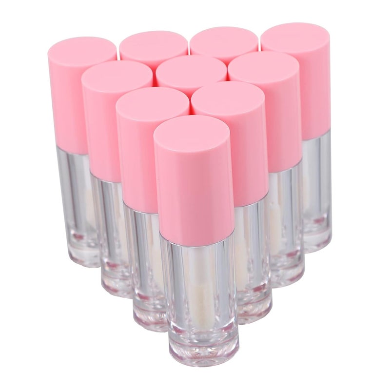 10Pcs Transparent Lip Gloss Tubes with Brush Applicator Refillable Bottles for DIY Lip Oil Lip Stain and Liquid Blush Portable Cosmetic Containers for Travel and Short Trips - Image 1