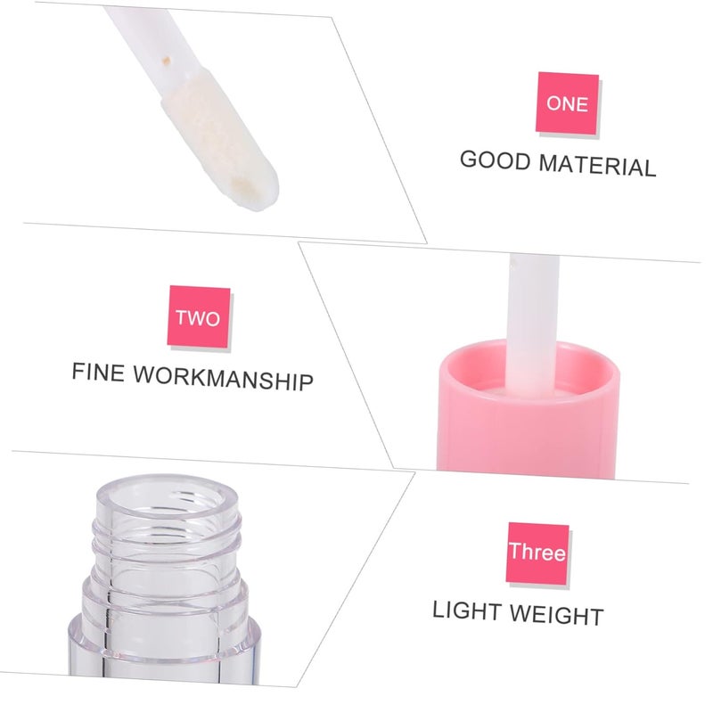 10Pcs Transparent Lip Gloss Tubes with Brush Applicator Refillable Bottles for DIY Lip Oil Lip Stain and Liquid Blush Portable Cosmetic Containers for Travel and Short Trips - Image 3