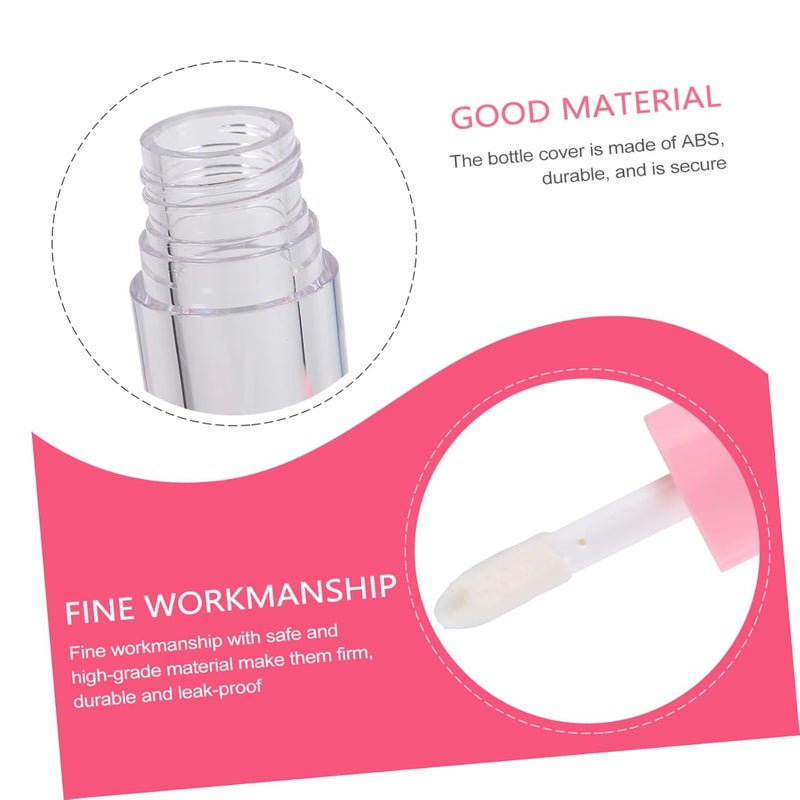 10Pcs Transparent Lip Gloss Tubes with Brush Applicator Refillable Bottles for DIY Lip Oil Lip Stain and Liquid Blush Portable Cosmetic Containers for Travel and Short Trips - Image 4