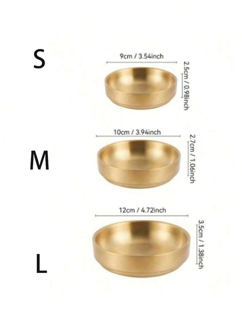 3PCS Stainless Steel Bowls  Serving Bowls Large Pasta Bowls Decorative Gold Bowls Ramen Bowls Vegetable Salad Bowls Kitchen Soup Bowls Mixing Bowls for Cooking - Image 5