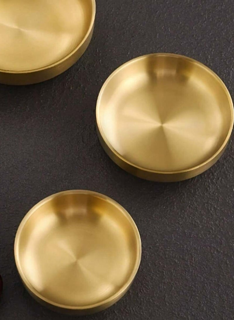 3PCS Stainless Steel Bowls  Serving Bowls Large Pasta Bowls Decorative Gold Bowls Ramen Bowls Vegetable Salad Bowls Kitchen Soup Bowls Mixing Bowls for Cooking - Image 2
