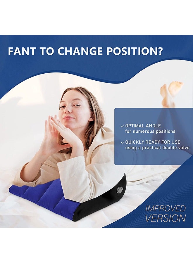 Air Inflatable Wedge Pillow for Travel, Lightweight  Portable, Travel Wedge Pillow for Sleeping, Acid Reflux, Gerd, Snoring for Back, Leg Elevation  Knee Support  - Image 4