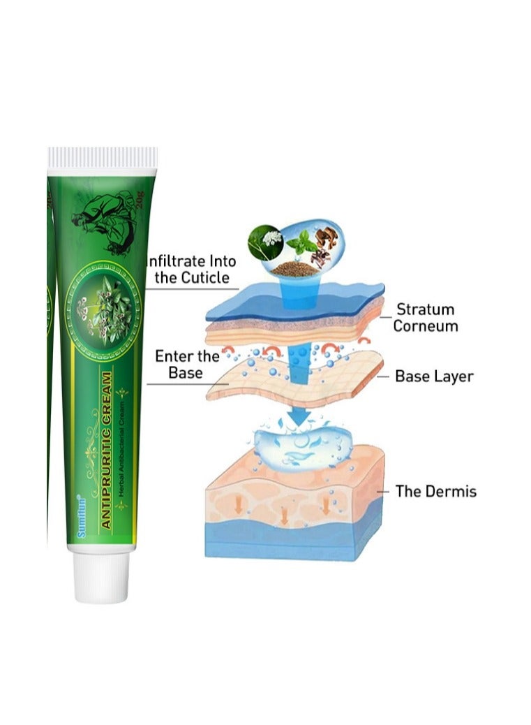 Sumifun Chinese Herbal Natural Eczema Cream Antipruritic Ointment For Itchy Skin And Allergy 1 Pack 20g - Image 4