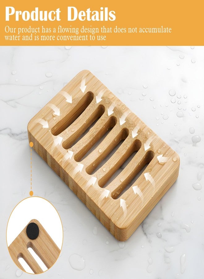 Larrel 2 Pack Wood Soap Dish for Shower, Waterproof Natural Wooden Bar Soap Holder, Self Draining Sturdy Soaps Saver for Bathroom, Kitchen, Shower, Sink, Bathtub - Image 3