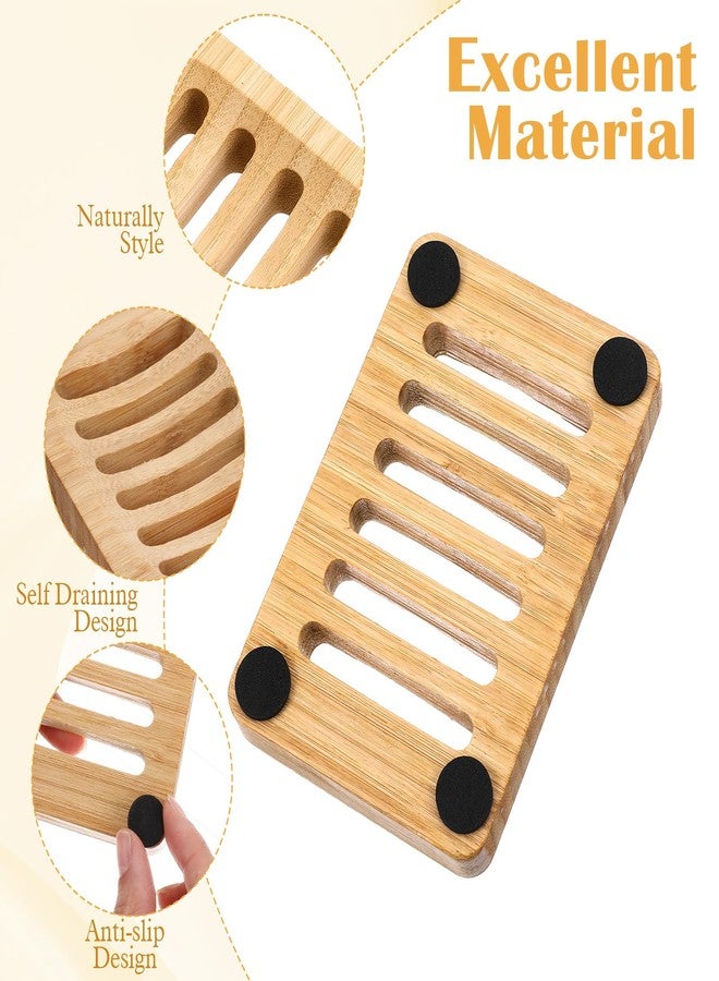 Larrel 2 Pack Wood Soap Dish for Shower, Waterproof Natural Wooden Bar Soap Holder, Self Draining Sturdy Soaps Saver for Bathroom, Kitchen, Shower, Sink, Bathtub - Image 5