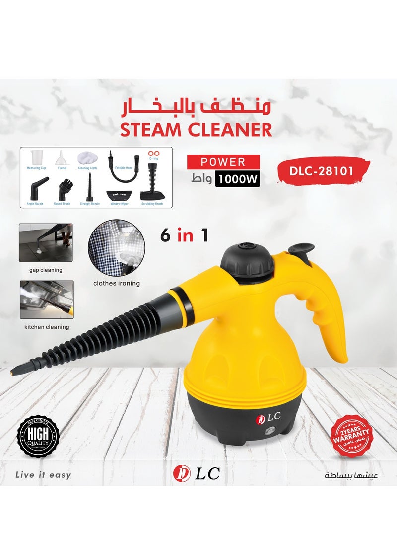 LC 6-in-1 Handheld Steam Cleaner (1000W Power) - Image 1