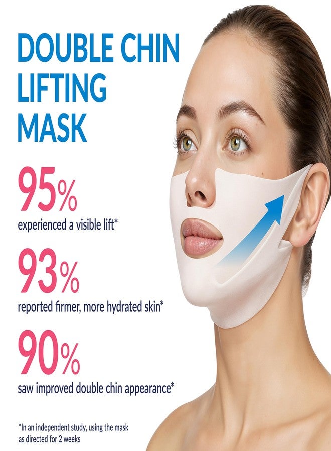 Stylia MaxiLift V-Line Lifting Collagen Face Mask - Double Chin Strap - Jawline Shaper - Neck Firming and Tightening Mask with Hyaluronic Acid & Aloe Vera - Chin Strap for Sleeping (10PC) - Image 4