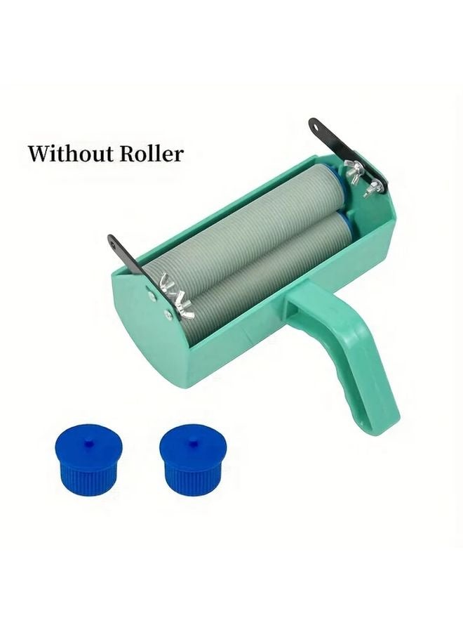 Blue Textured Paint Roller For DIY Wall Decoration Durable Plastic Construction Smooth Application - Image 4