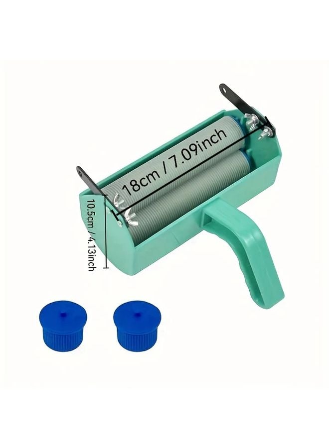 Blue Textured Paint Roller For DIY Wall Decoration Durable Plastic Construction Smooth Application - Image 5