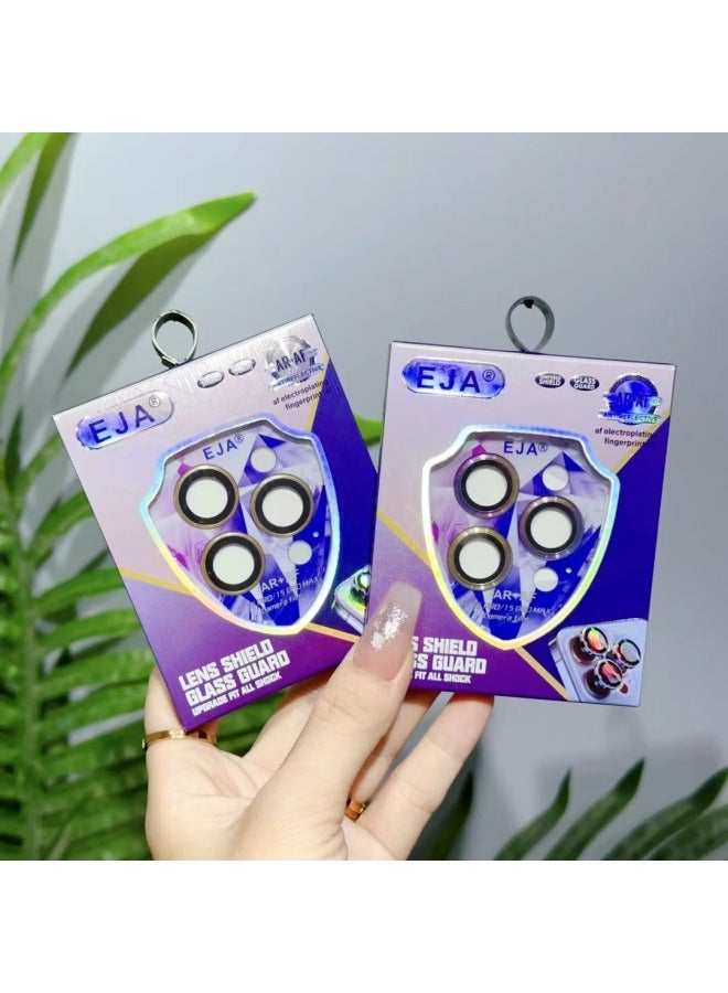 Applicable To IPhone16ProMax Eagle Eye Lens Film 15/14PROMAX Scarlet Shield AR AF Electroplated Fingerprint Oil-Color:Imitation Ar+af High Quality (brown)-Dimensions:IP 14ProMax Die - Image 2