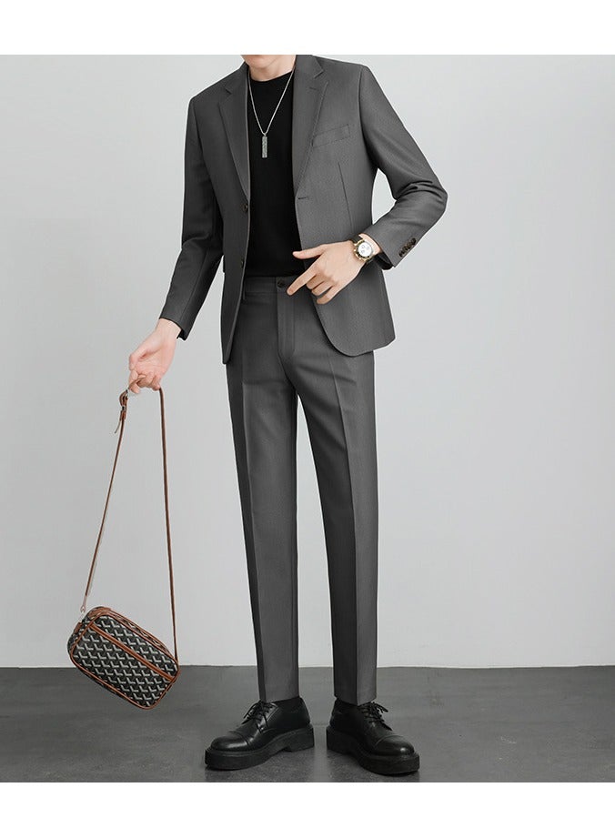KUYING New Casual Slim Fit Suit Two-Piece Set  - Image 1
