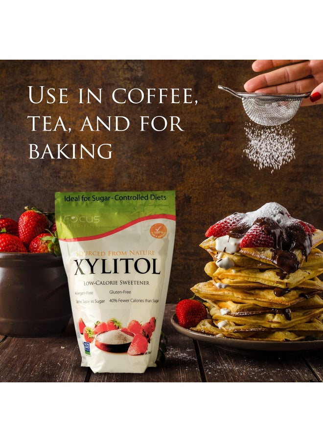 Focus Nutrition, Xyloburst, Sugar-Free, Non-GMO, Gluten-Free Xylitol Low Calorie Sweetener - 3 lb. Resealable Bag