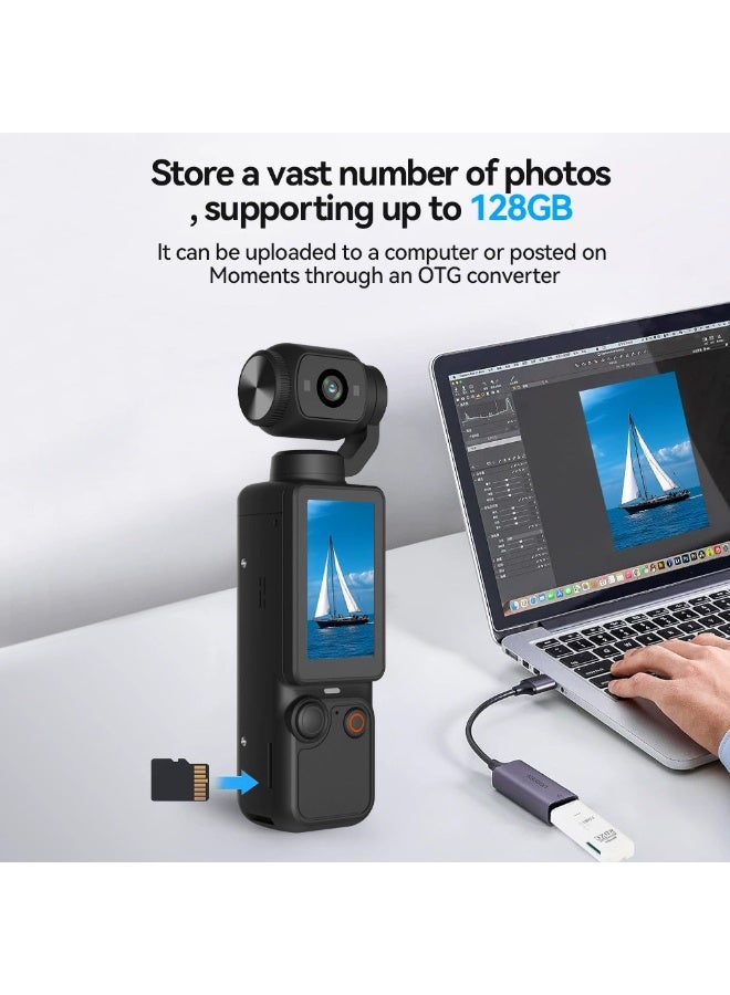 NexusTek Action Camera 1080P HD Video, 180° Rotating Lens, AF Auto Focus, Night Fill Light, Mini Portable Vlog Camera for Outdoor Sports Cycling, Supports 128GB - Image 3