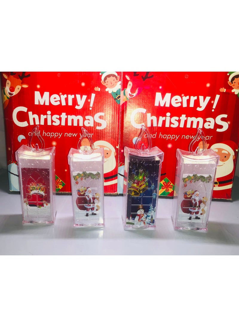 Plastic Christmas Candle Holder Santa Claus Shaped Christmas Candle - Assorted Designs and Lights Works with 4 Candle Stones - Image 4