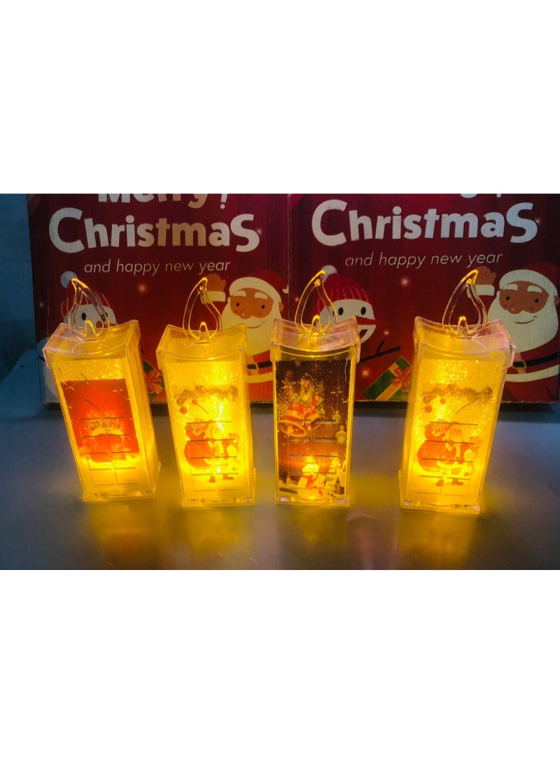 Plastic Christmas Candle Holder Santa Claus Shaped Christmas Candle - Assorted Designs and Lights Works with 4 Candle Stones - Image 2