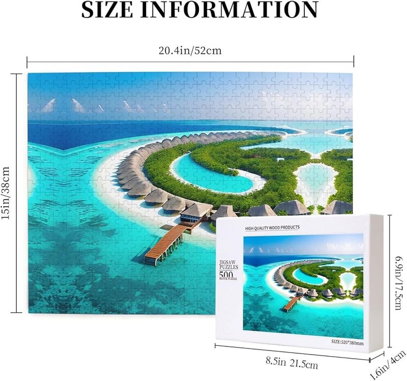 Phayah Maldives Scenery 500 Piece Jigsaw Puzzle For Adults Home Decor Gift - Image 5
