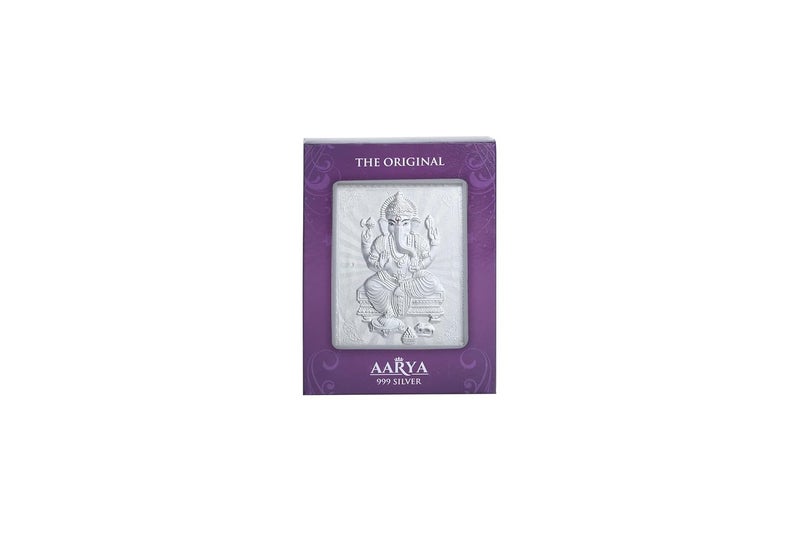 SHIJPIK 999 Pure Silver 12x9cm Ganesha frame Home Decor Silver frame of Gods Suitable to Store in Pooja Room Office HomeBest for GiftingGanesh Pack of 1 VIS0126 - Image 5