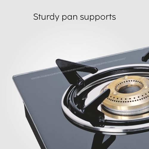 Glen Gas Stove 2 Burner | 6mm Thick Toughened Glass Top LPG Gas Stoves | Brass Burner ISI Certified Black Drip Trays | Revolving Inlet Nozzle | 2 Year Standard Warranty - Image 2