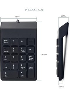 Rock Pow Numeric Keyboard, Mini Numeric Keyboard, USB Numeric Keyboard, Suitable For Laptop Desktop Laptop Tax Number Calculation Office Business Trip.  - Image 2