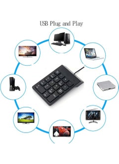 Rock Pow Numeric Keyboard, Mini Numeric Keyboard, USB Numeric Keyboard, Suitable For Laptop Desktop Laptop Tax Number Calculation Office Business Trip.  - Image 5