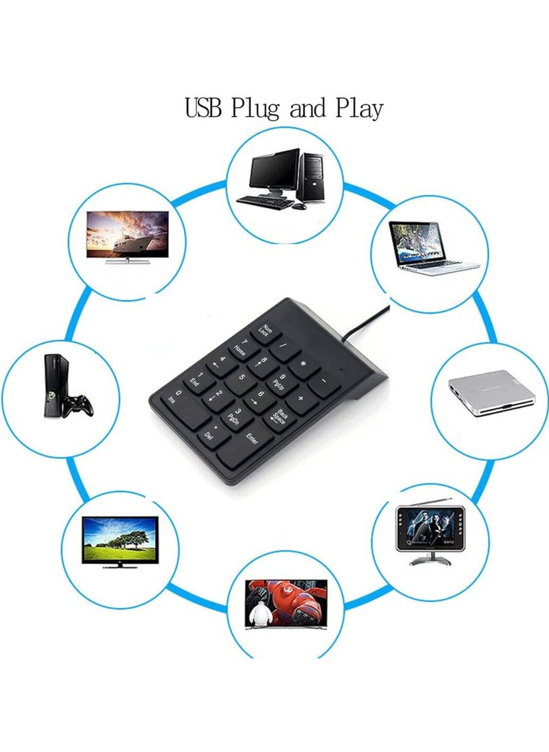 Rock Pow - Numeric Keyboard, Mini Numeric Keyboard, USB Numeric Keyboard, Suitable For Laptop Desktop Laptop Tax Number Calculation Office Business Trip. - Image 1