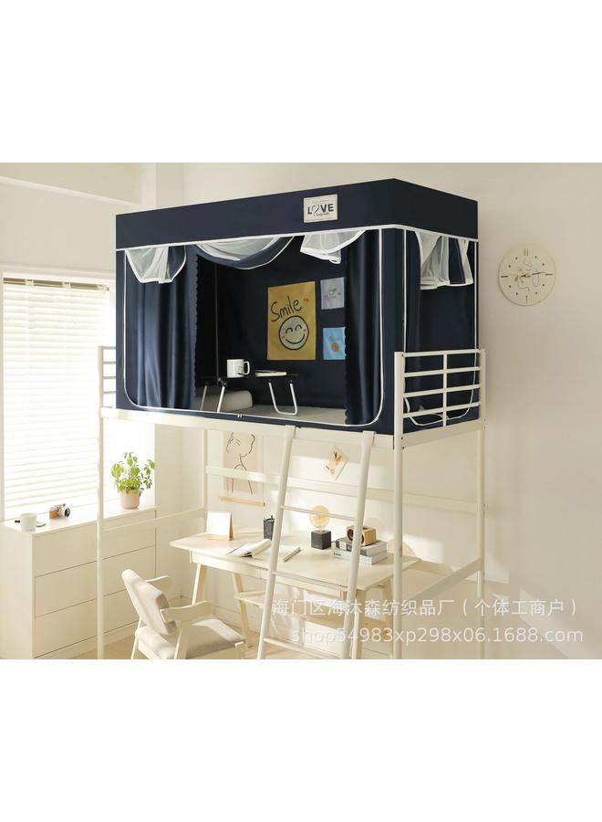 Bluejw 10Y Cross-border College Student Dormitory Mosquito Net Upper And Lower Bed Curtain Integrated Coating Shading Bed Curtain With Bracket Manufacturers  - Image 1