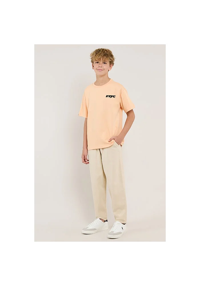 أر أند بي Solid Relaxed Fit Pants with Drawstring Waist