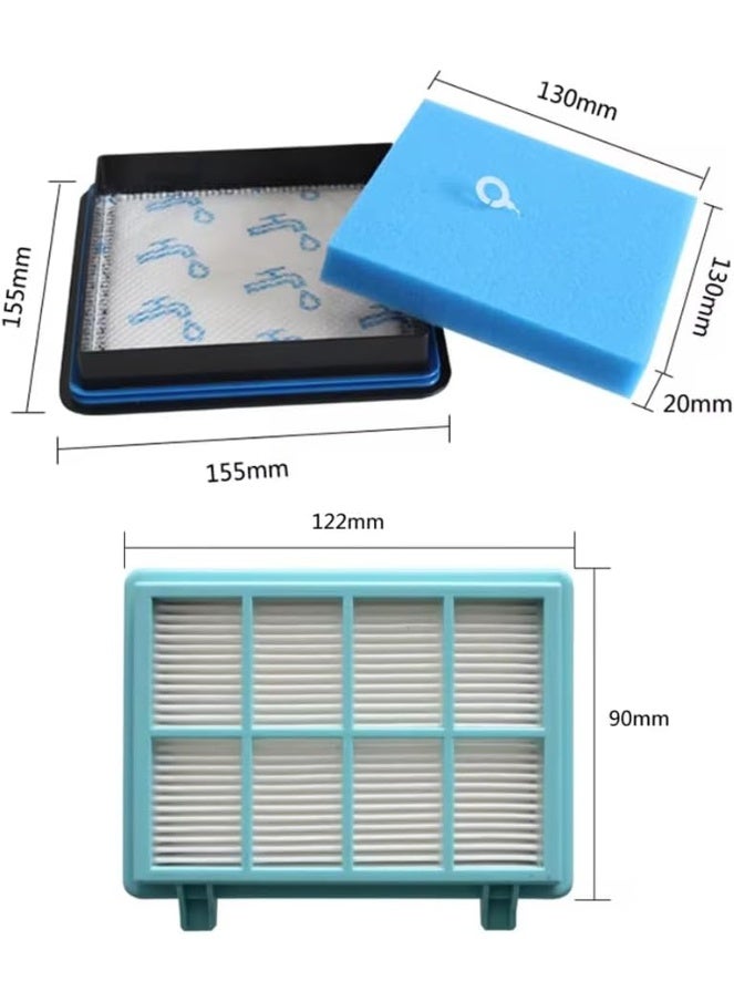 Front & Rear Replacement Filter Set Compatible with Philips Vacuum Cleaner FC9332, FC9331, FC8010  - Image 2